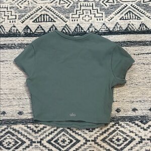 ALO Yoga Teal Crop Top
